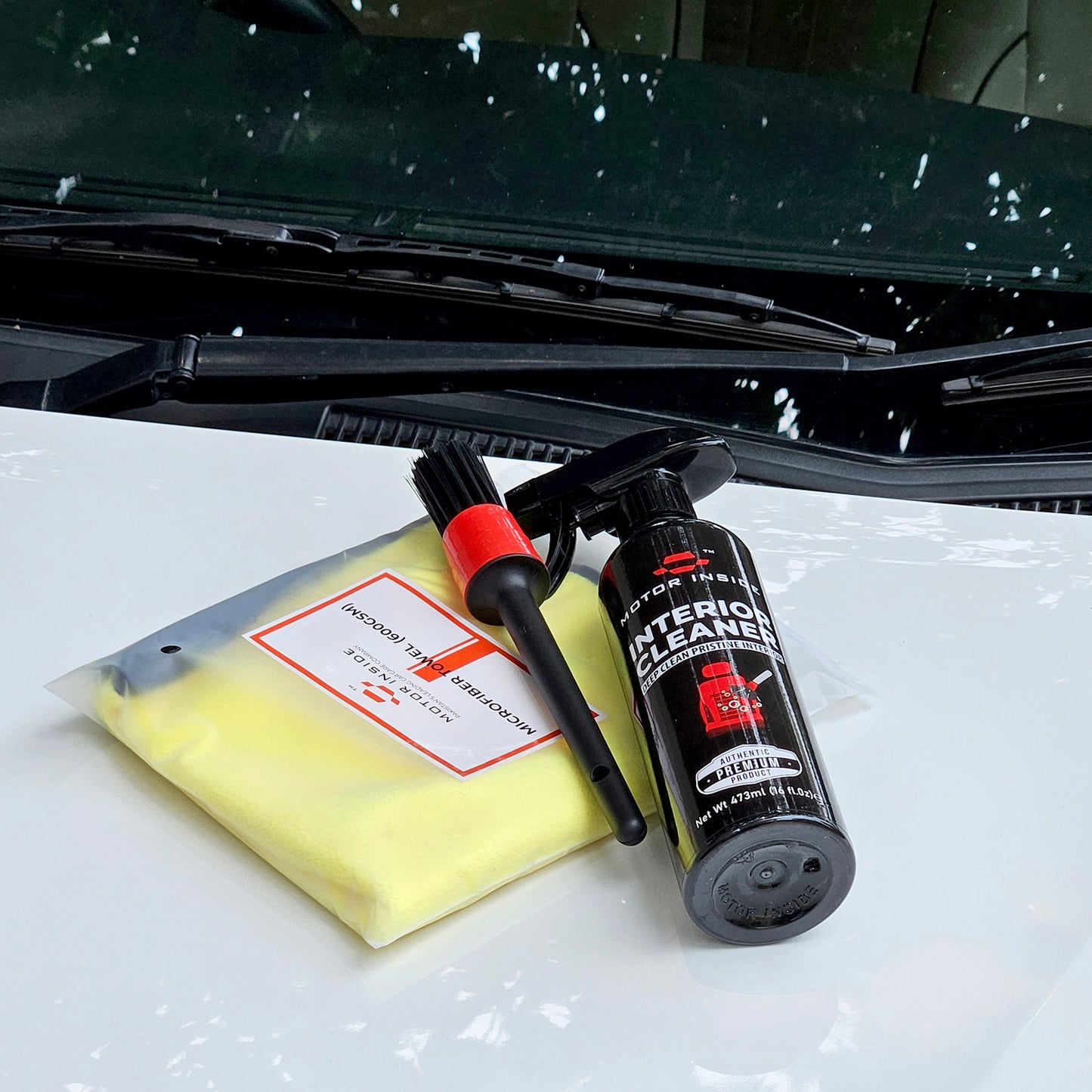 Interior Cleaner with Microfiber Towel & Detailing Brush