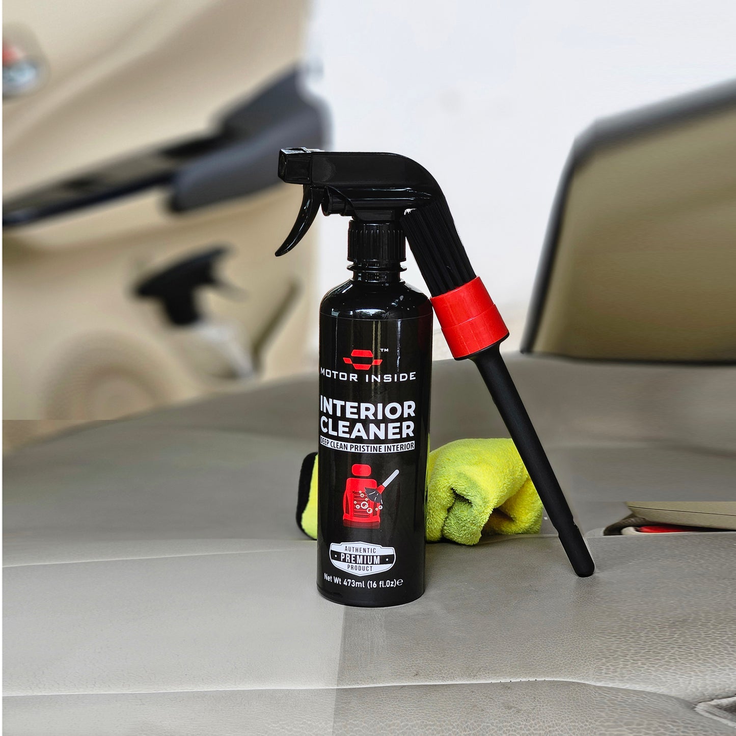 Interior Cleaner with Microfiber Towel & Detailing Brush