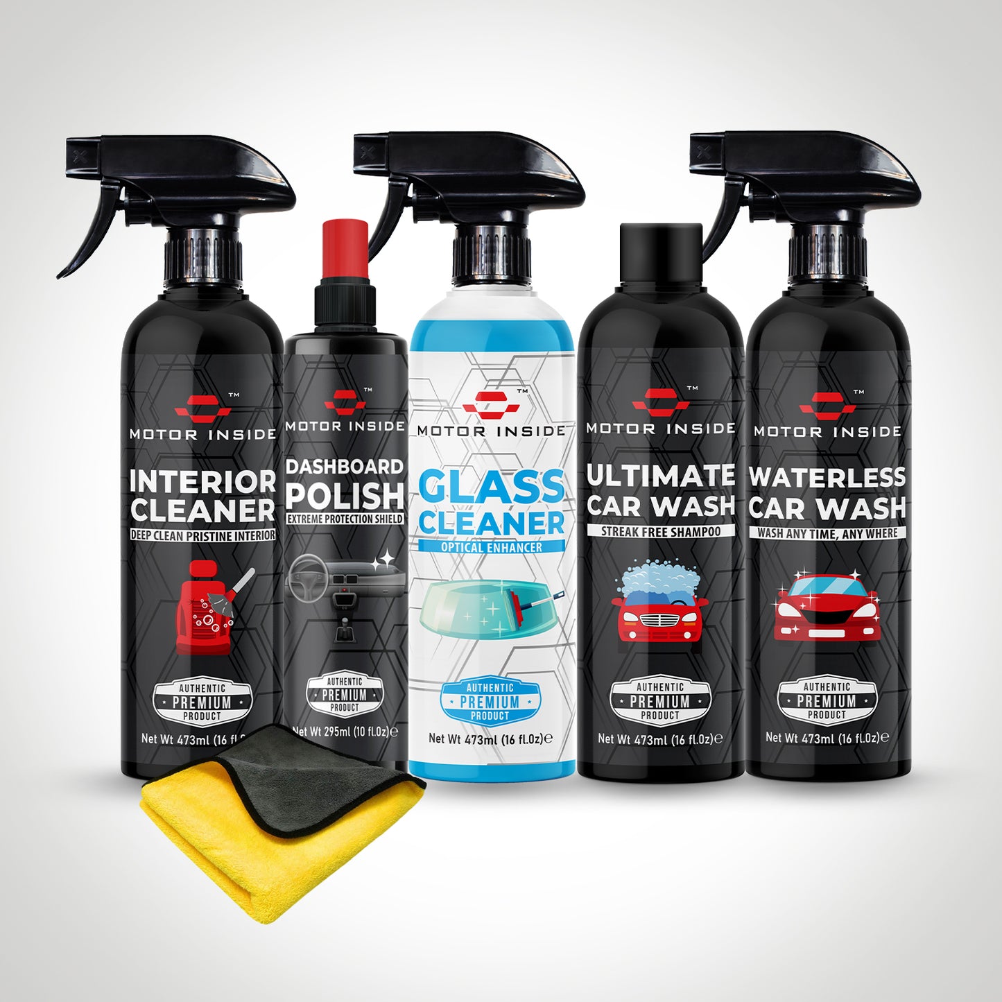 Car Care Kit 6 in 1 ( IC,UCW,GC,WCW,DPP,MICROFIBER TOWEL 600 GSM)