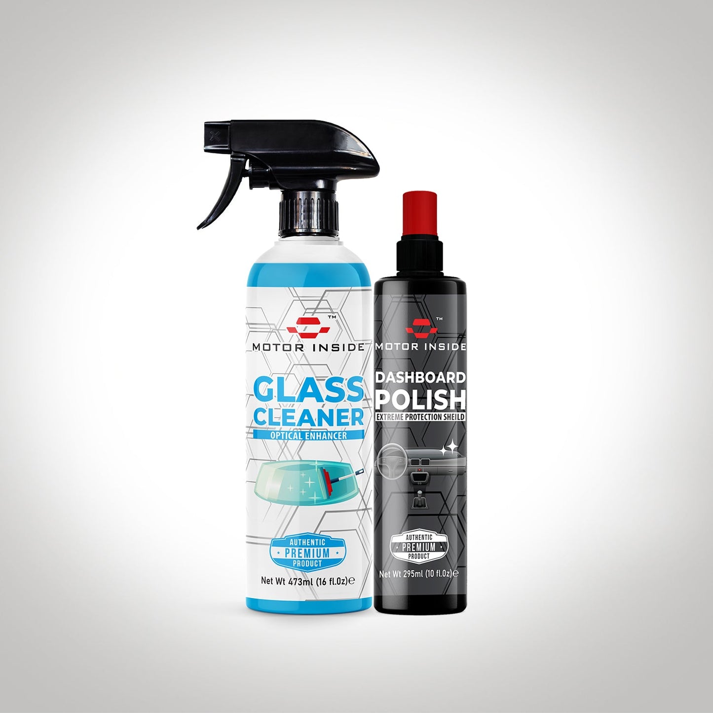 Glass Cleaner & Dashboard Polish Motor Inside