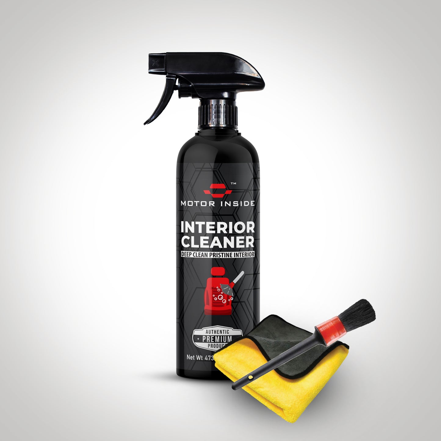 Interior Cleaner with Microfiber Towel & Detailing Brush
