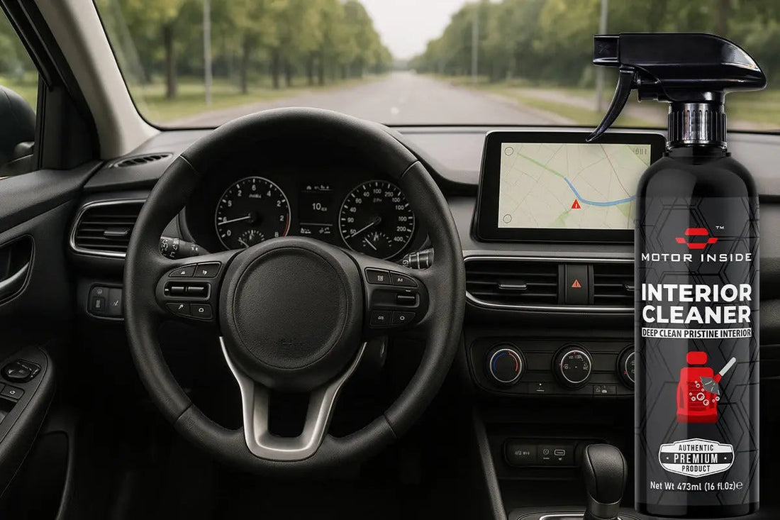 Motor inside interior cleaner is perfect for every car interior surface.