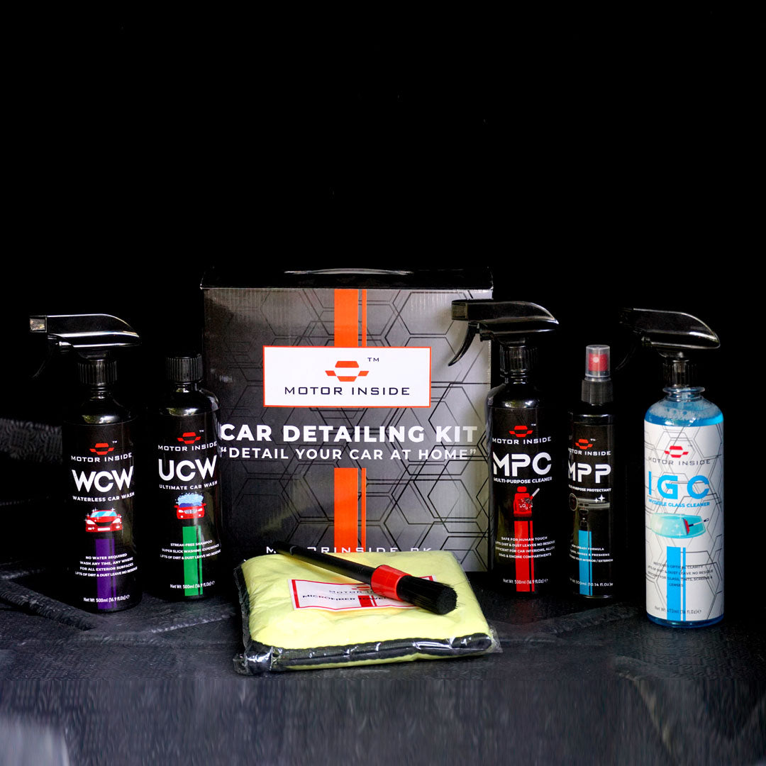 Car Care Kit 7 in 1  ( MPC,UCW,IGC,WCW,MPP,MICROFIBER TOWEL 600 GSM & Detailing Brush )