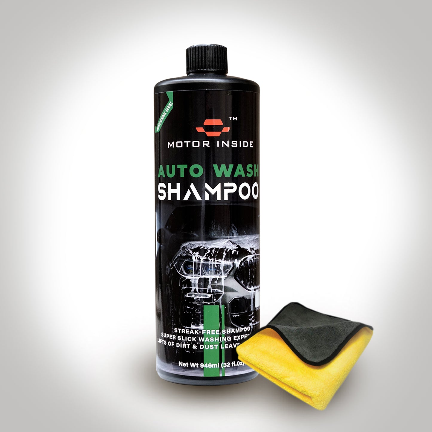 Auto Wash Shampoo 946ML With Microfiber Towel 600 GSM