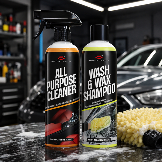 All Purpose Cleaner + Wash & Wax Shampoo | Interior & Exterior Car Care Bundle