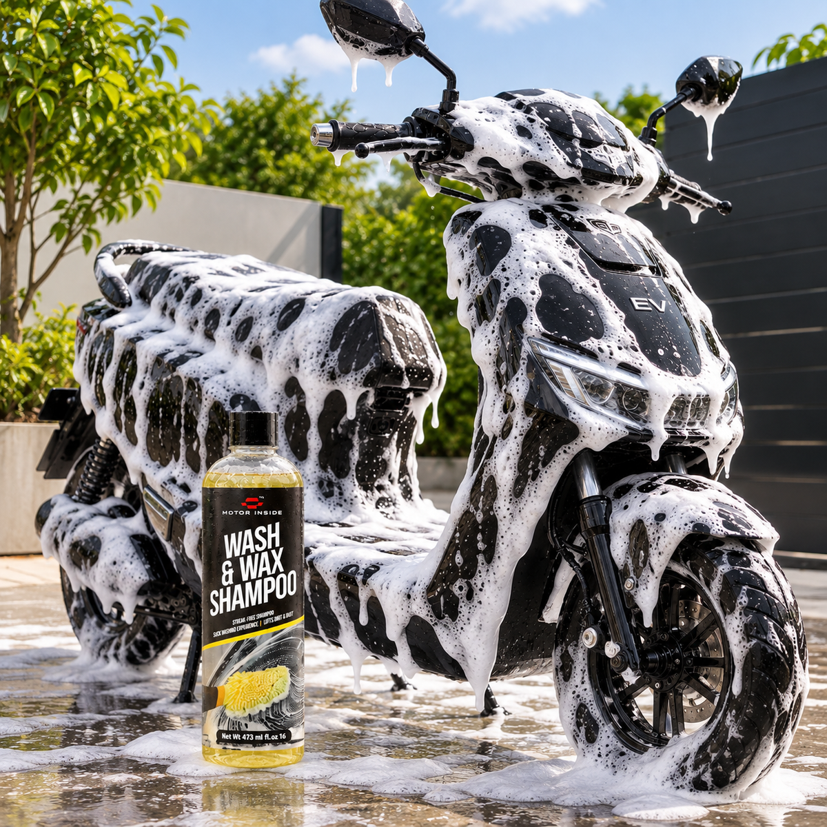 EV Scooter Polish 473ml & Wash & Wax Shampoo 473 ML