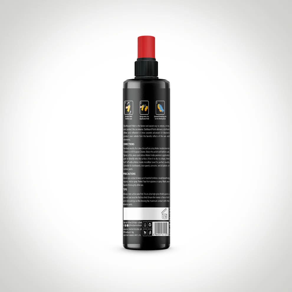 Back side of dashboard polish