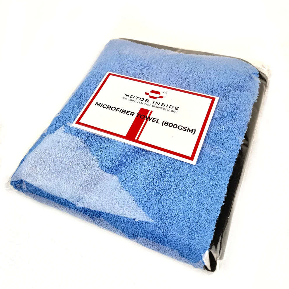 Blue microfiber towel 800 gsm