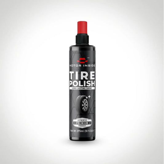 Front view of Tire Polish bottle 