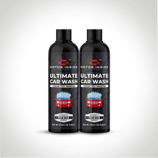 Two bottles of Ultimate Car Wash Shampoo.