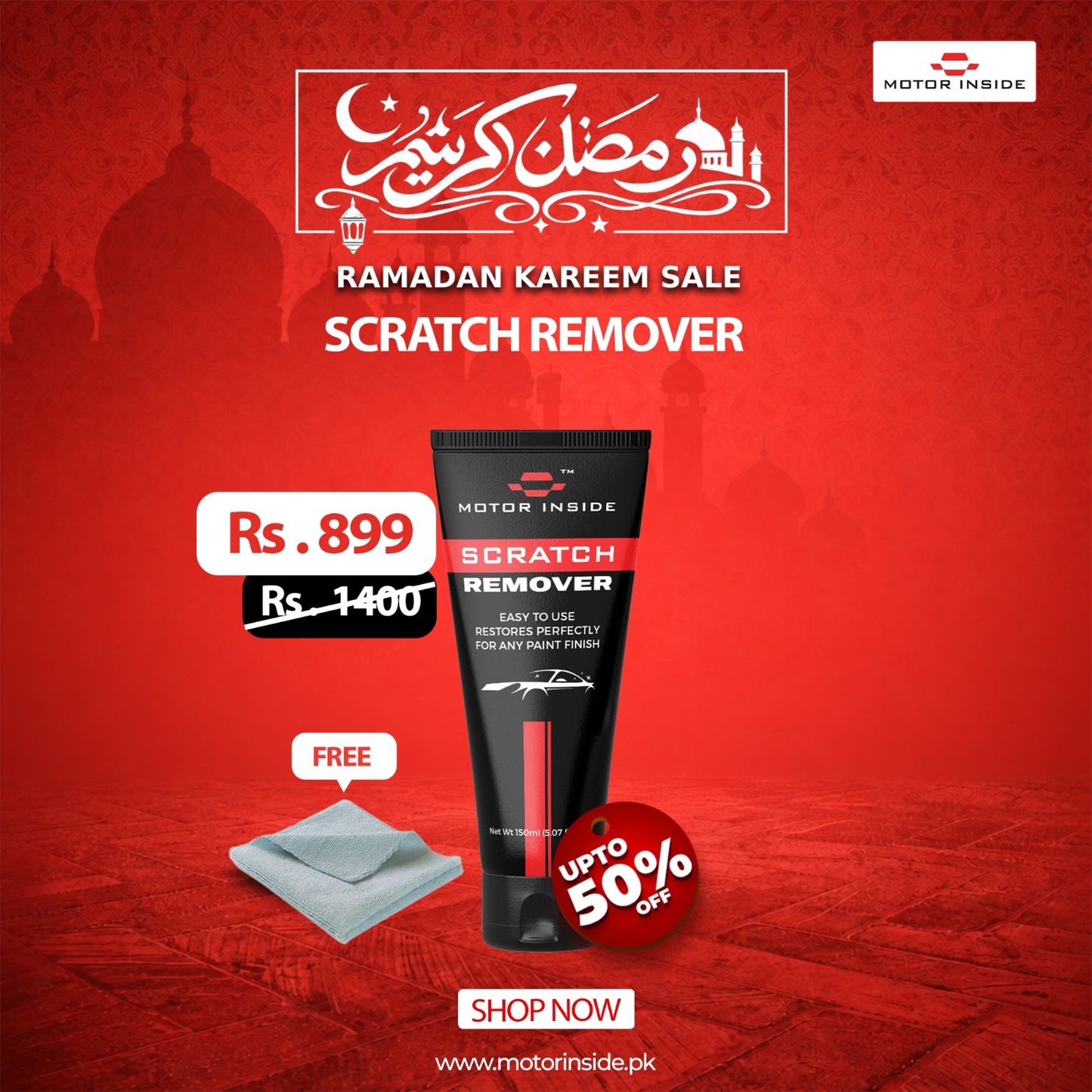 Scratch Remover 150ml With Free Edgeless Towel
