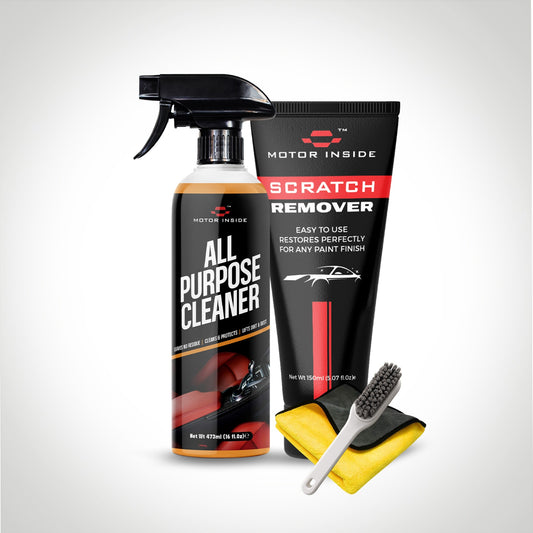 Scratch & Restore Kit (All Purpose Cleaner, Scratch Remover, Flat Brush & Microfiber Towel)