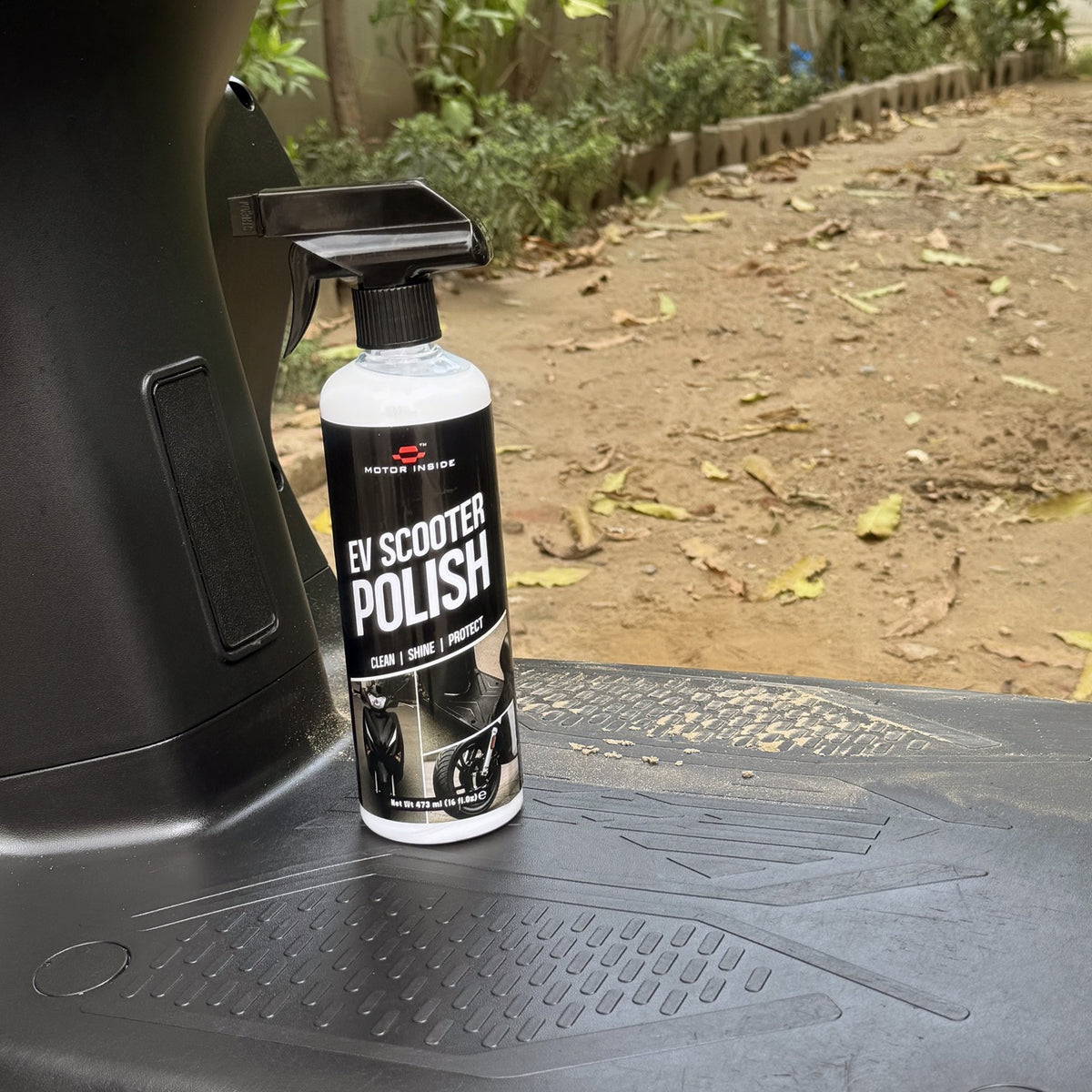 Motor Inside EV Scooter Polish with Microfiber Towel