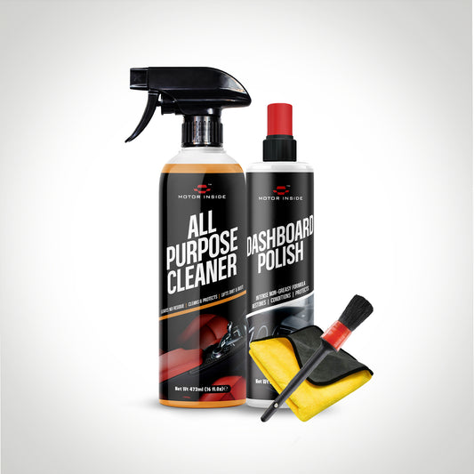 Interior Revival Kit (All Purpose Cleaner, Dashboard Polish, Microfiber Towel, Detailing Brush)