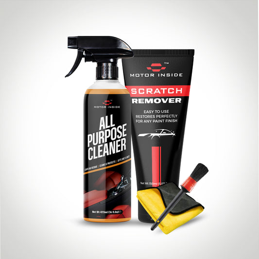 Scratch & Restore Kit (All Purpose Cleaner, Scratch Remover, Round Detailing Brush & Microfiber Towel)