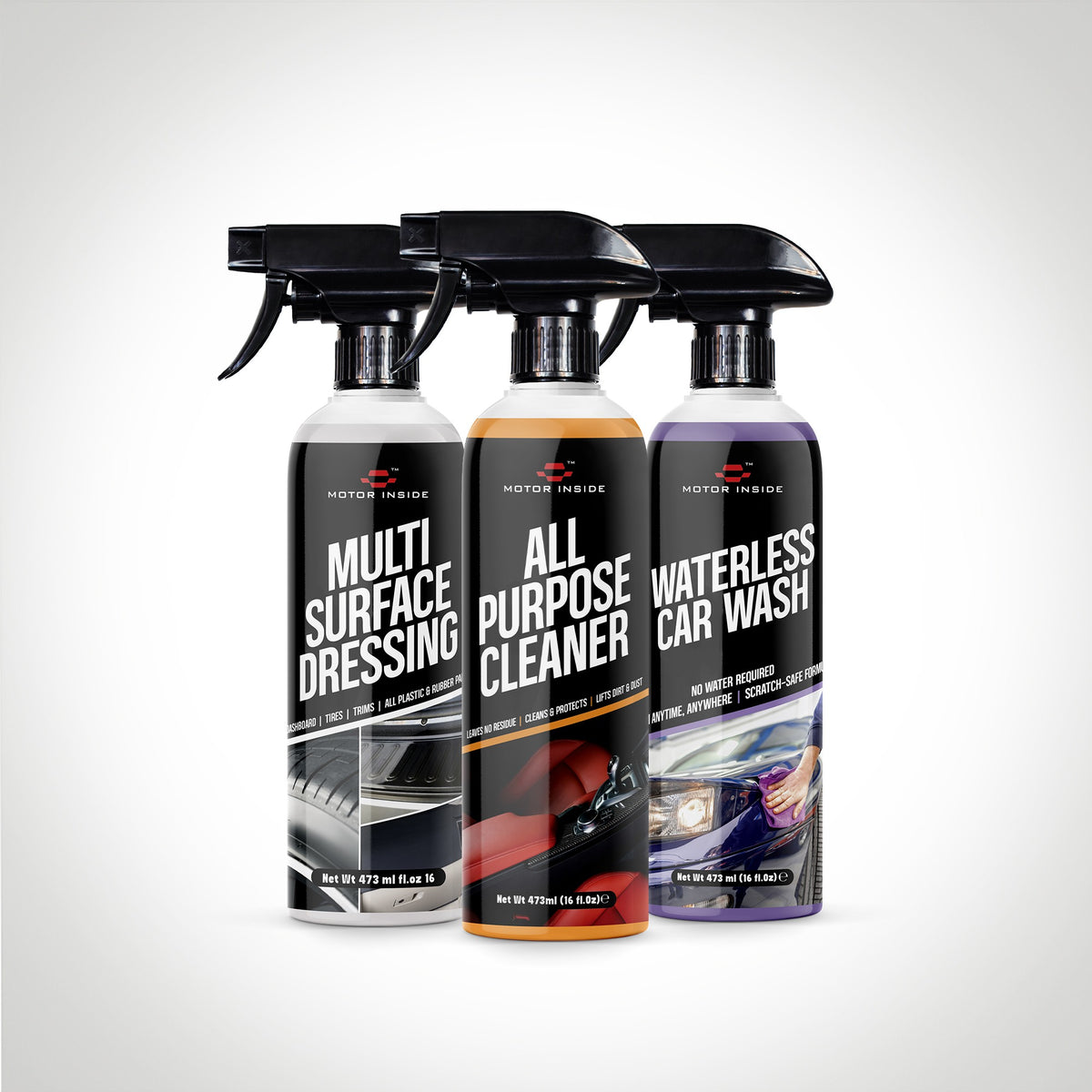 Motor Inside  All Purpose Cleaner , Multi Surface Dressing , Waterless Car Wash ( Pack of Three )