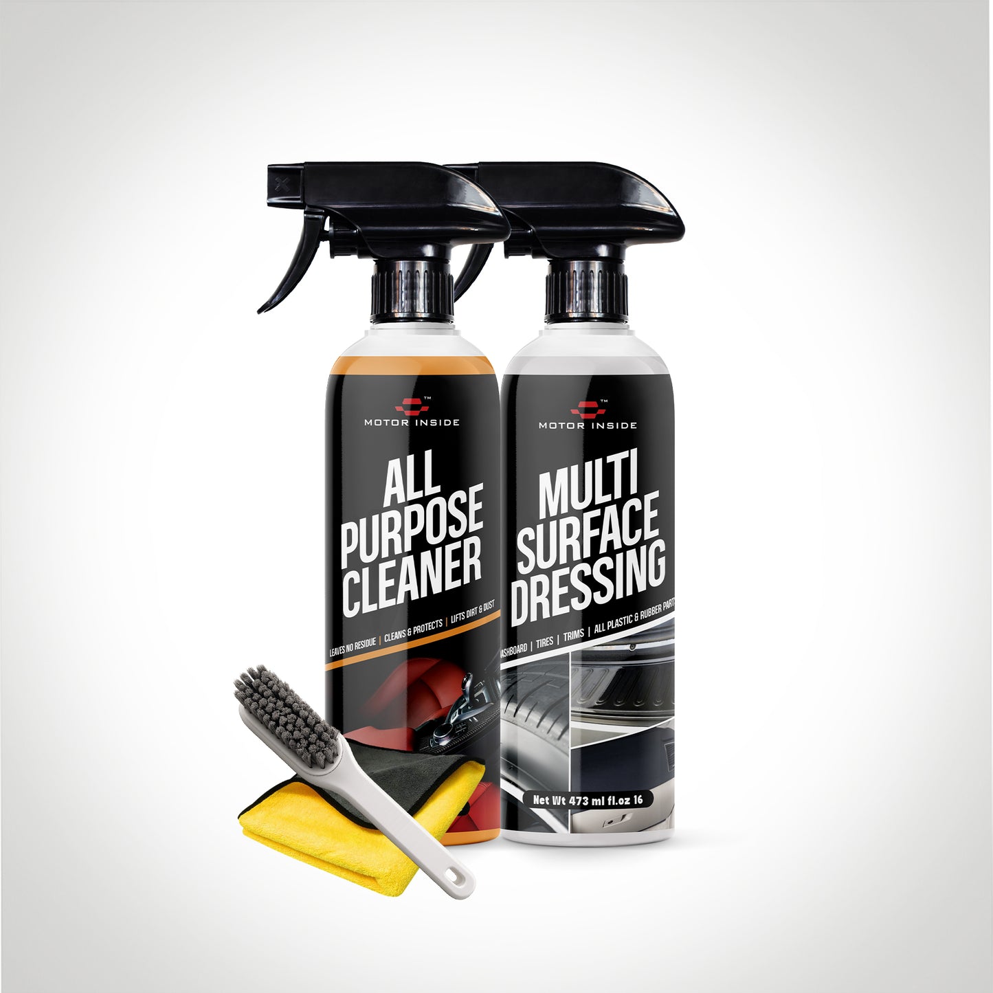 Interior Revival Kit (All Purpose Cleaner, Multi Surface Dressing, Microfiber Towel, Detailing Brush