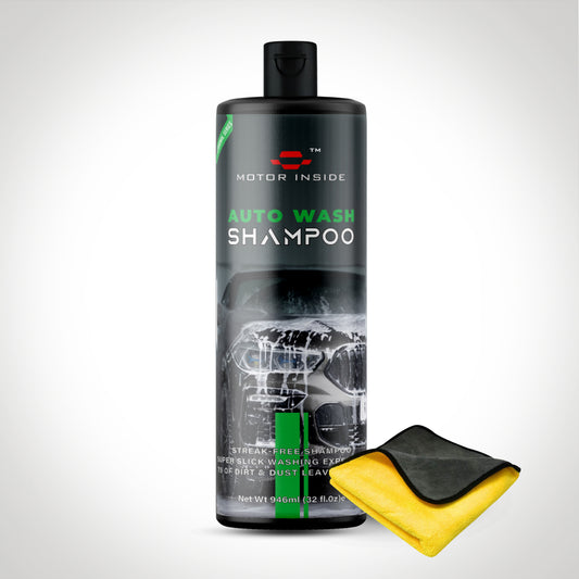 Auto Wash Shampoo 946ML With Microfiber Towel 600 GSM