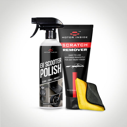 Motor Inside EV Scooter Polish &  Scratch Remover 150ml with Microfiber Towel